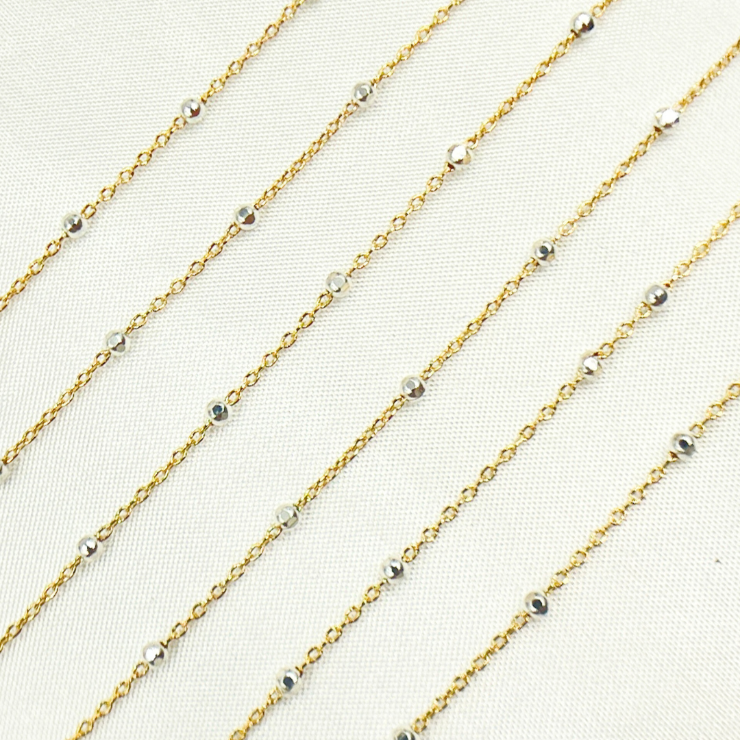14k Gold Filled with 925 Sterling Silver Beads Satellite Chain