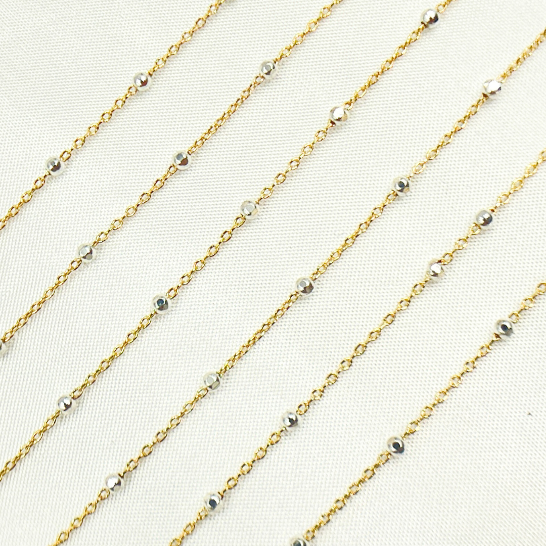 1186GF. 14k Gold Filled with 925 Sterling Silver Beads Satellite Chain.