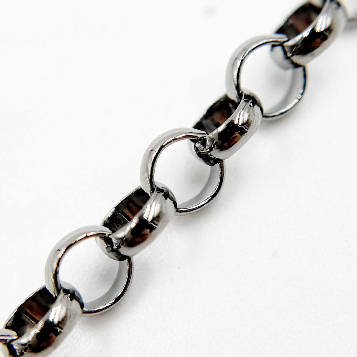 Sterling Silver Black Rhodium Rolo Chain
