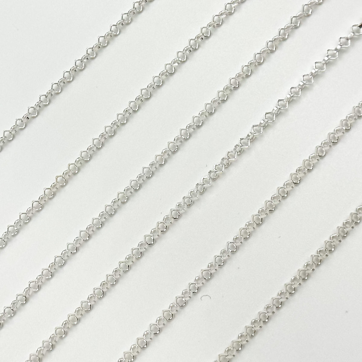 Sterling Silver Diamond Shape Link Chain