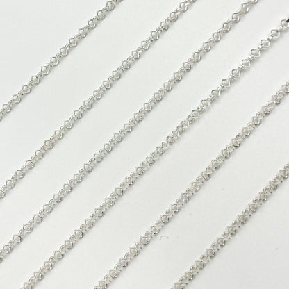 Sterling Silver Diamond Shape Link Chain