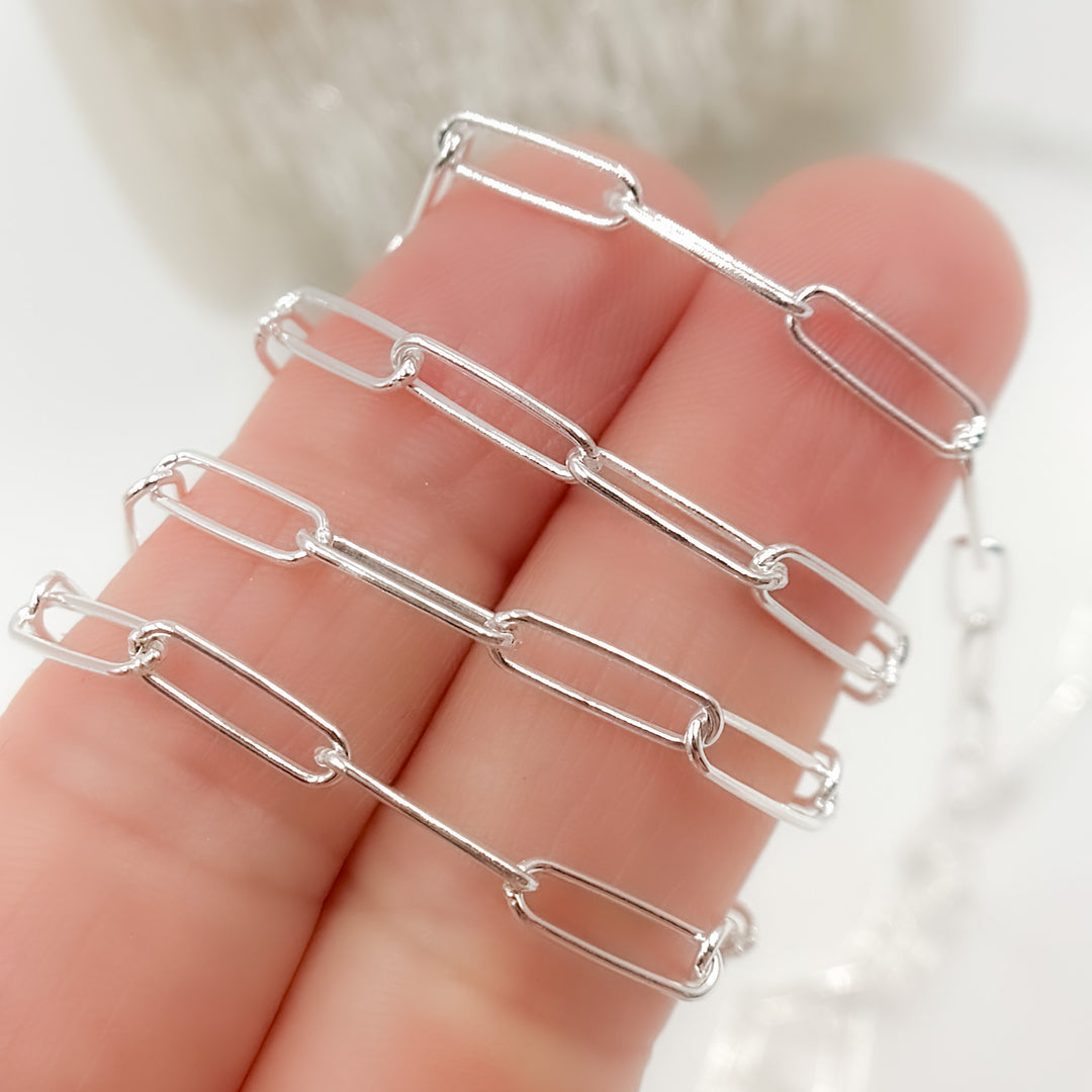 Sterling Silver Smooth Paperclip Chain