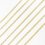 Load image into Gallery viewer, 040FBFL5L913BYFT. 14K Solid Gold Flat Oval Link Chain
