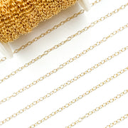 V100GP. Gold Plated Sterling Silver Oval Cable Chain