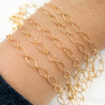 Load image into Gallery viewer, Gold-Filled Smooth Oval Long and Short Link Chain. 790GF
