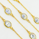 Load image into Gallery viewer, Cubic Zirconia Oval Shape Connected Chain