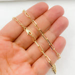 Load image into Gallery viewer, 14K Solid Yellow Gold Diamond Cut Paperclip Necklace. 080FVACLT5
