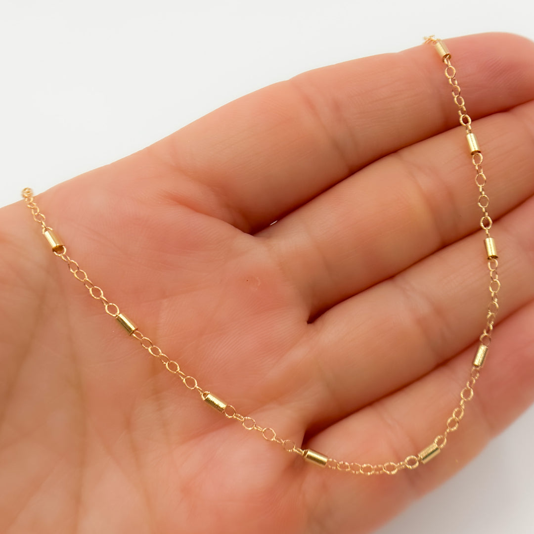 14K Gold-Filled Satellite Tube Finish Necklac