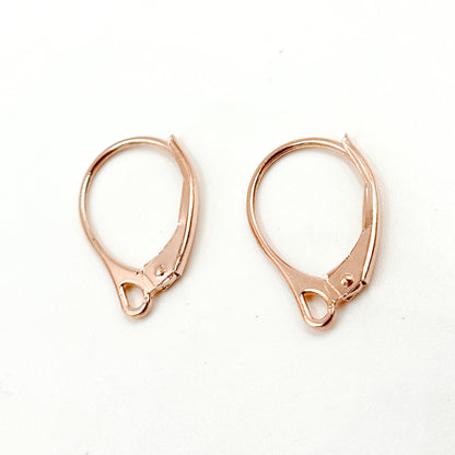 Rose Gold Plated Plain Leverback