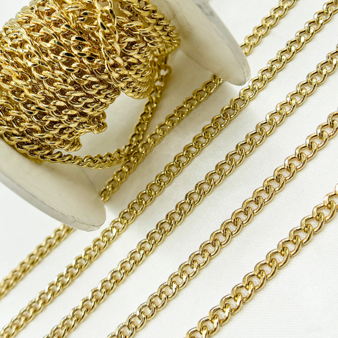Gold Plated 925 Sterling Silver Gold Plated Curb Chain