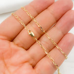 Load image into Gallery viewer, 050FLCL2T5. 14K Solid Yellow Gold Diamond Cut Paperclip Necklace
