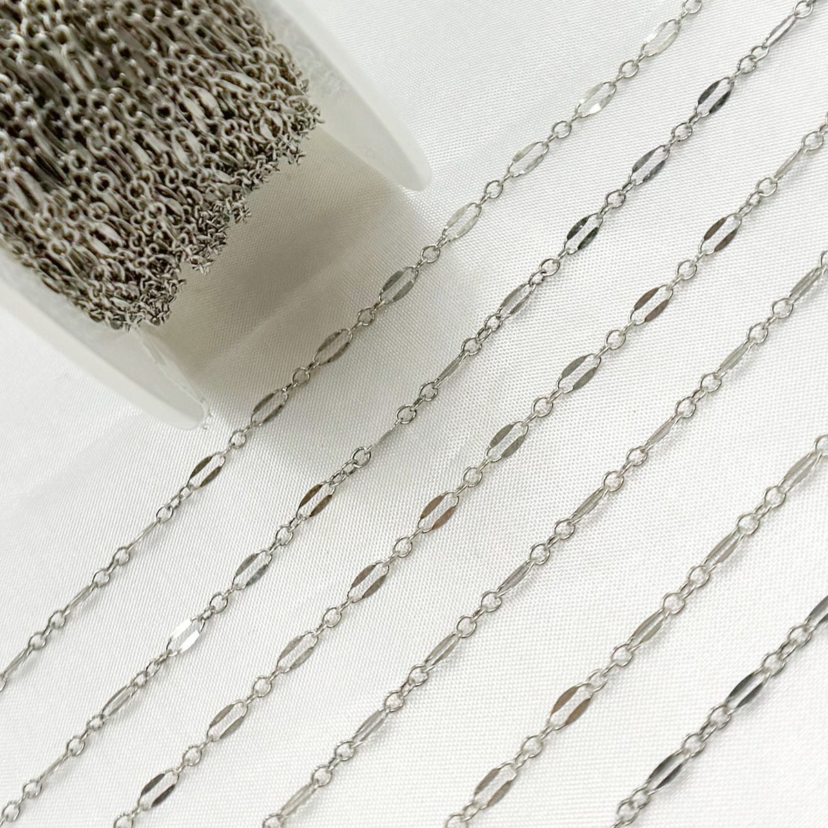 Oxidized Sterling Silver Flat Marina Chain