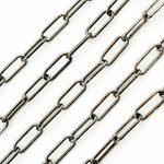 Load image into Gallery viewer, V7BR. Black Rhodium 925 Sterling Silver Paperclip Chain