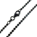 Load image into Gallery viewer, Black Rhodium Sterling Silver Bead Necklace