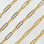 Load image into Gallery viewer, 333F. 14K Gold-Filled Flat Long &amp; Short Links Chain
