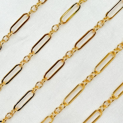 14K Gold-Filled Flat Long & Short Links Chain