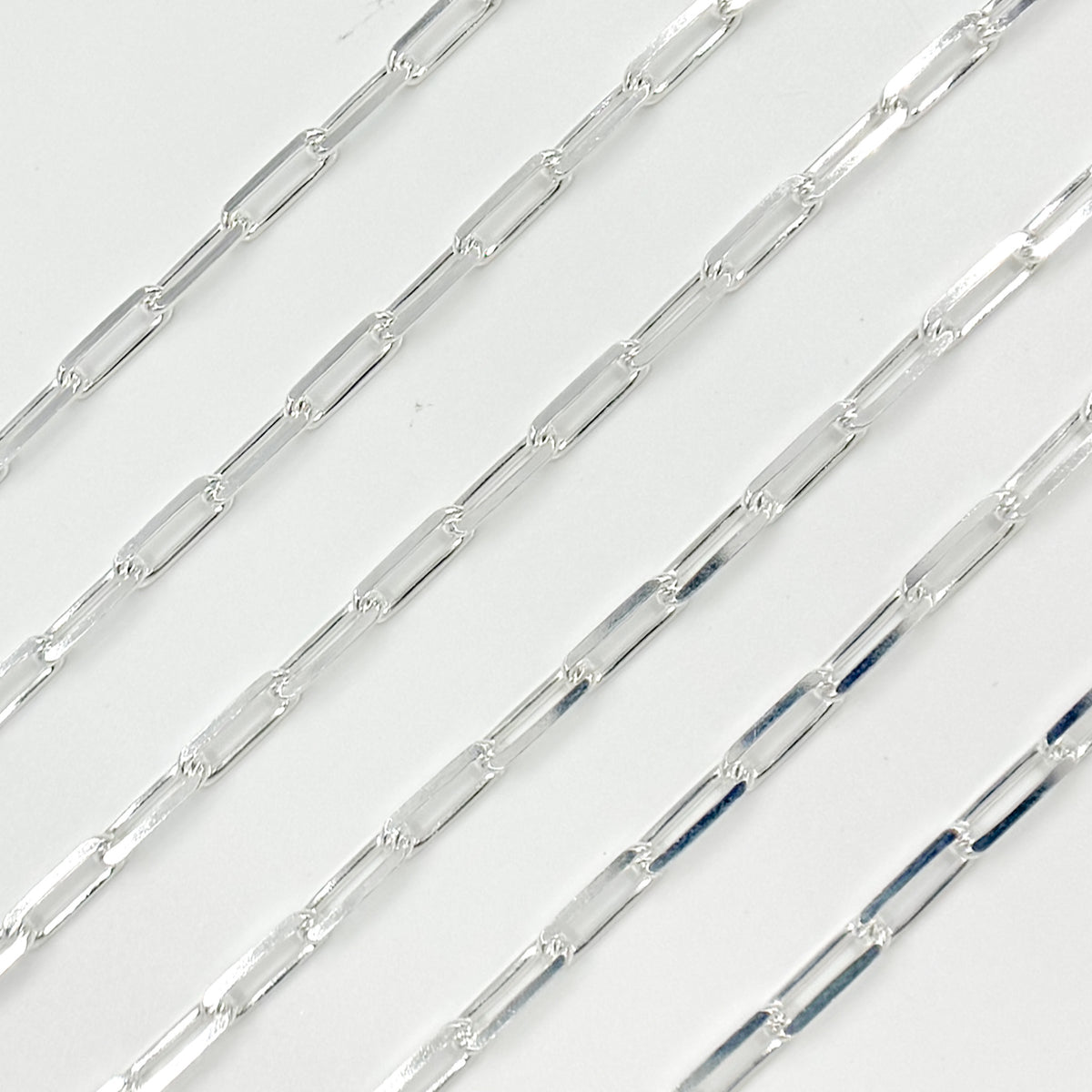 Sterling Silver Diamond Cut Paperclip Chain