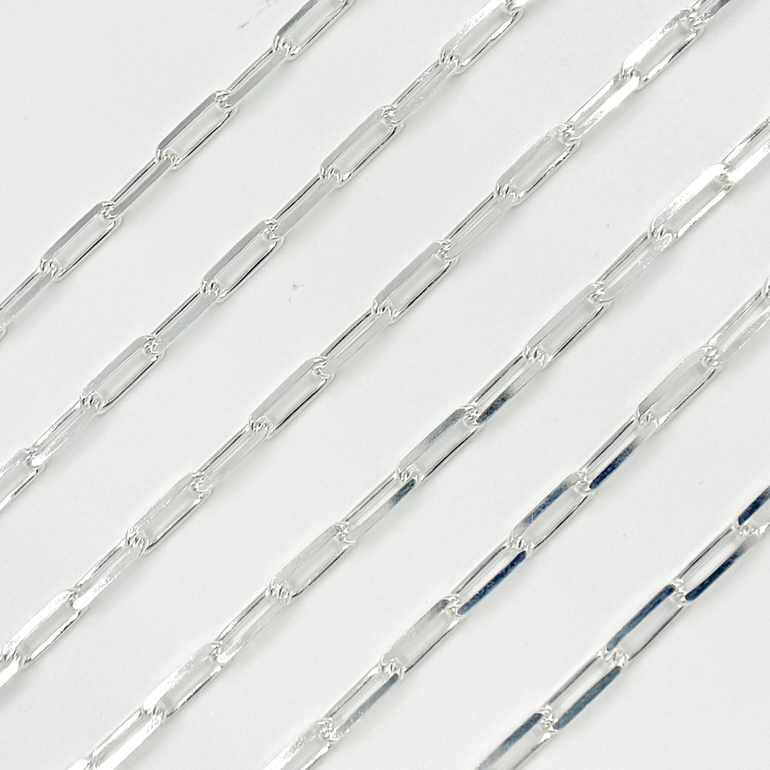 Sterling Silver Diamond Cut Paperclip Chain