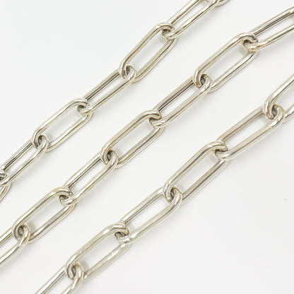 Sterling Silver Smooth Paperclip Chain