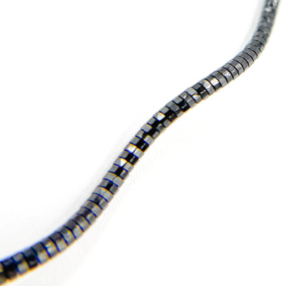 Black Rhodium Sterling Silver Snake Omega Necklace