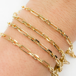 Load image into Gallery viewer, Gold Plated 925 Sterling Silver Diamond Cut Paperclip Link Chain
