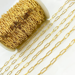 Load image into Gallery viewer, V6GP. Gold Plated 925 Sterling Silver Smooth Paperclip Chain