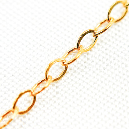 14K Gold Filled Flat Cable Chain