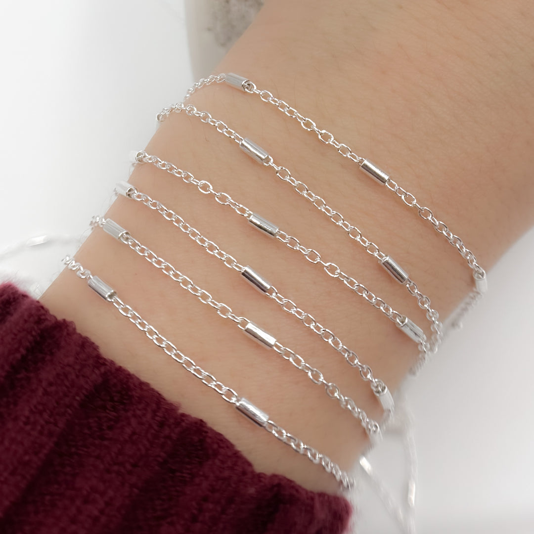 Y133SS. Sterling Silver Satellite Tube Chain