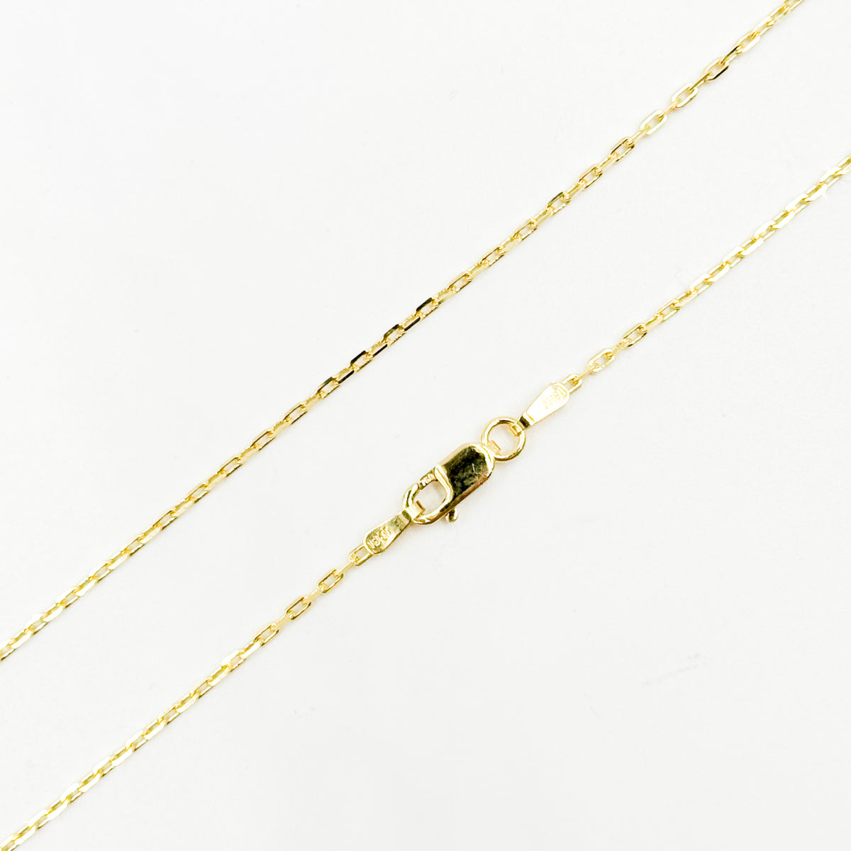 040FFCLT518K. 18K Solid Yellow Gold Cable Link Chain