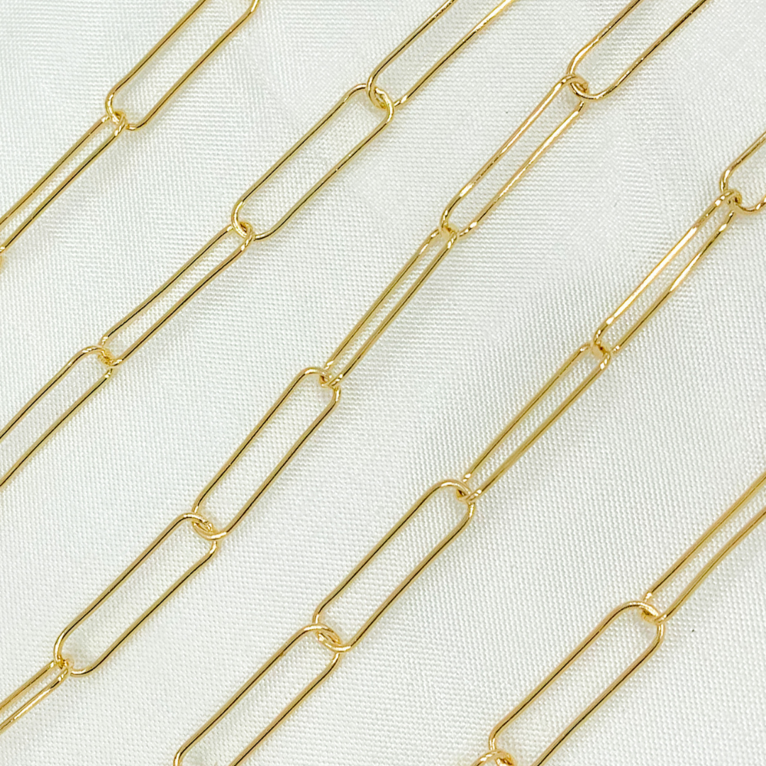 Gold Plated 925 Sterling Silver Paperclip Chain. 