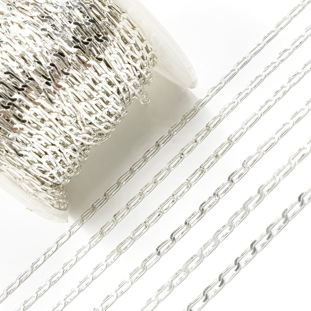 Sterling Silver Flat Curb Chain