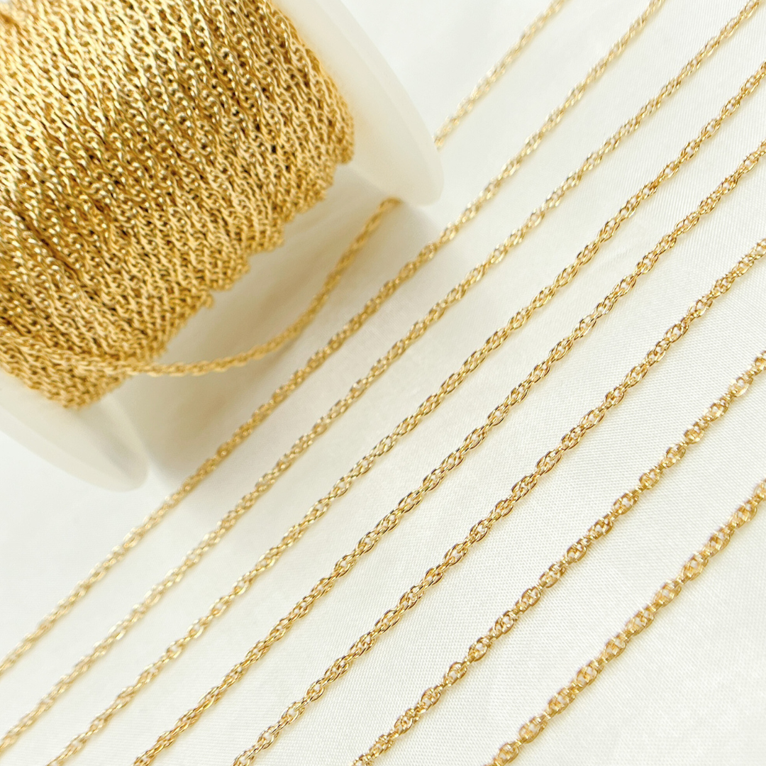 015RGF. 14K Gold Filled Rope Chain.