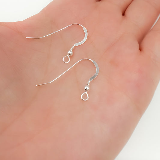Sterling Silver Fish Hook with Ball Ear Wire