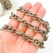 Oxidized Sterling Silver Smooth Cable Chain