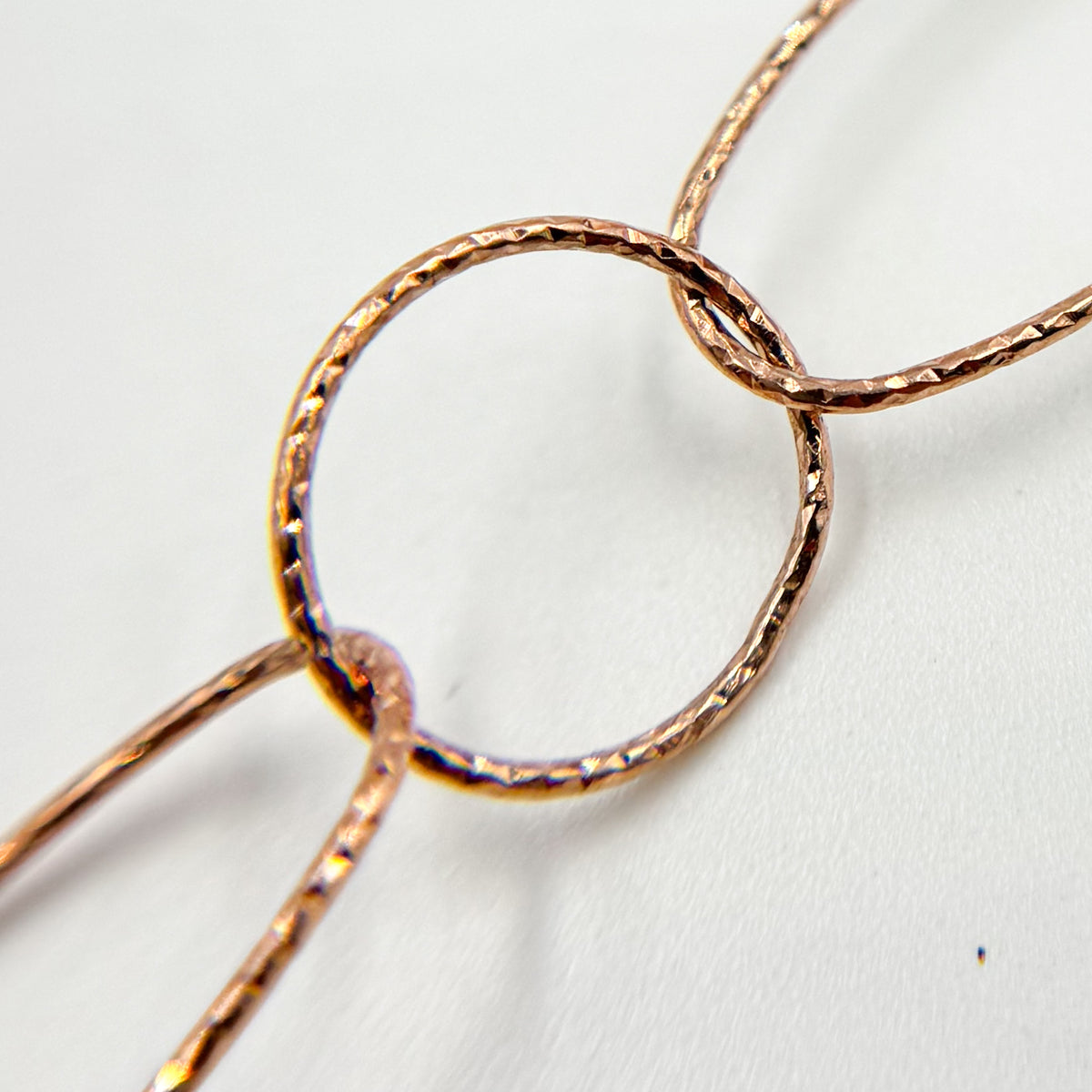 Rose Gold Plated Silver Diamond Cut Cable Chain