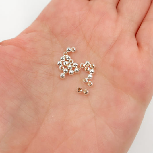0925SB30H09L. 3MM Sterling Silver Seamless Beads