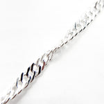 Load image into Gallery viewer, Sterling Silver Singapore Link Chain

