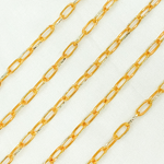 Load image into Gallery viewer, Gold Plated 925 Sterling Silver Diamond Cut Oval Link Chain. X5GP
