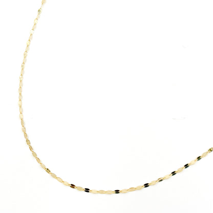 14K Solid Gold Flat Marina Chain