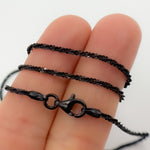 Load image into Gallery viewer, Black Rhodium Sterling Silver Popcorn Finish Necklace