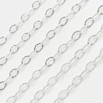 Load image into Gallery viewer, Y124SS. Sterling Silver Oval Textured Link Chain
