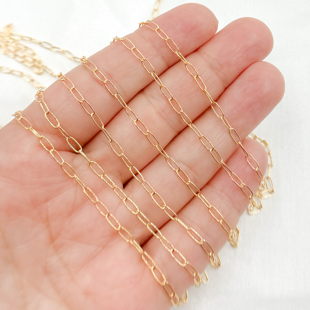 1806GF. 14K Gold-Filled Smooth Paperclip Chain