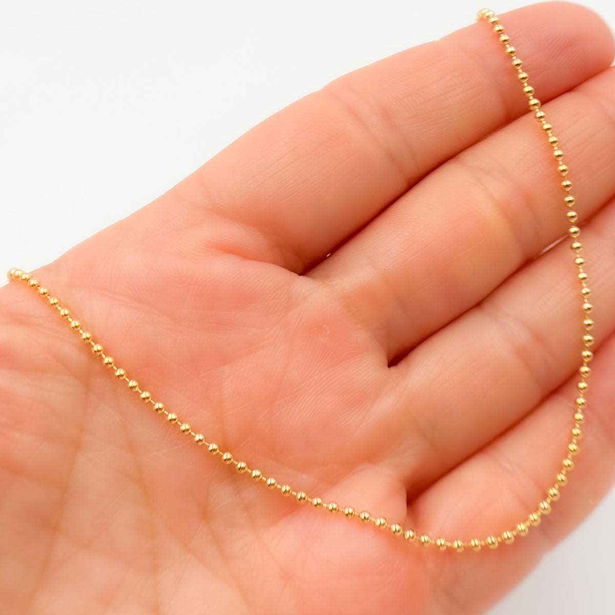 14k Gold Filled Ball Finished Necklace