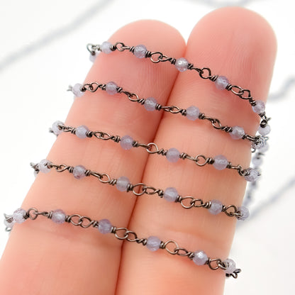 Tanzanite Wire Wrap Chain