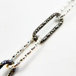 Load image into Gallery viewer, Black Rhodium Sterling Silver Diamond Cut Paperclip Chain