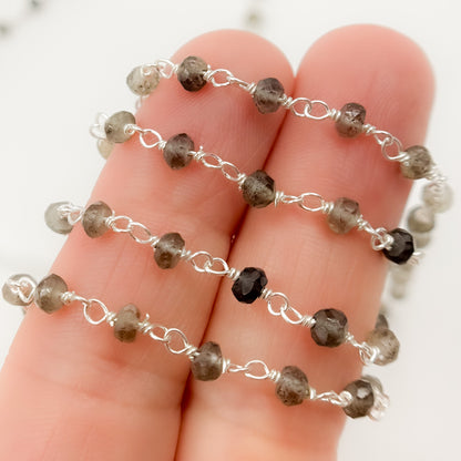 Andalusite Sterling Silver Wire Chain