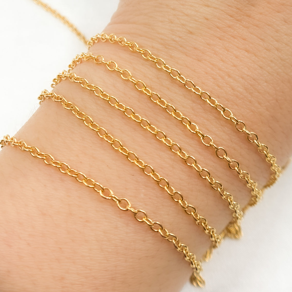 Gold-Filled Smooth Cable Chain.