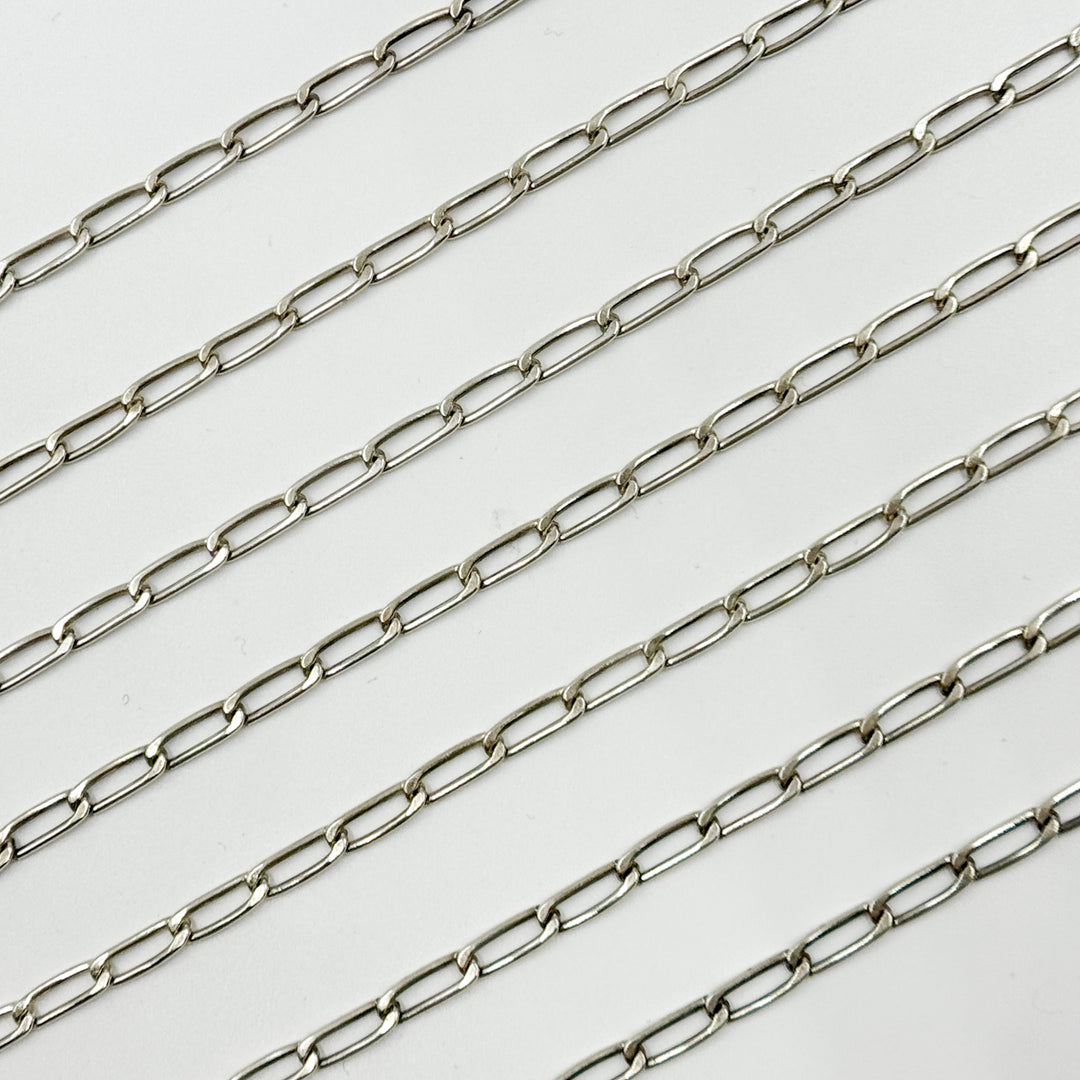 293OX. 925 Sterling Silver Oxidized Flat Curb Chain