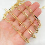 Load image into Gallery viewer, Y103FGP. Gold Plated 925 Sterling Silver Flat Paperclip Chain