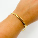 Load image into Gallery viewer, 150R04GGA3BOXBracelet. 14K Solid Yellow Gold Flat Curb Link Bracelet
